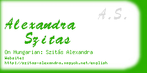 alexandra szitas business card