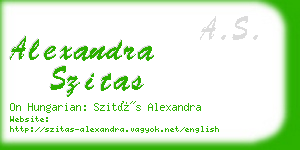 alexandra szitas business card